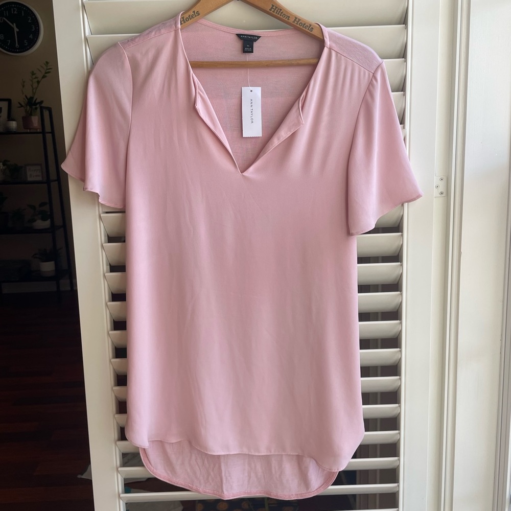 Ann Taylor Pink Blouse XS